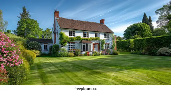 Elegant English Country House with Expansive Garden