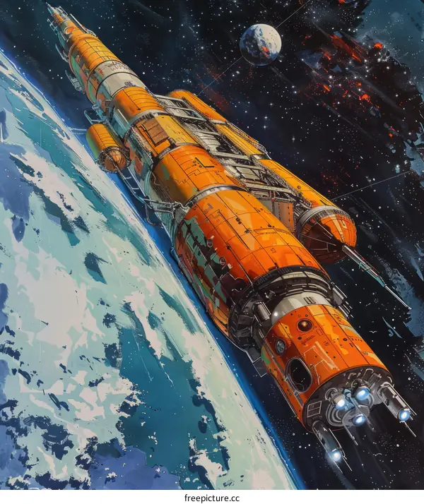 retro futurism spaceship