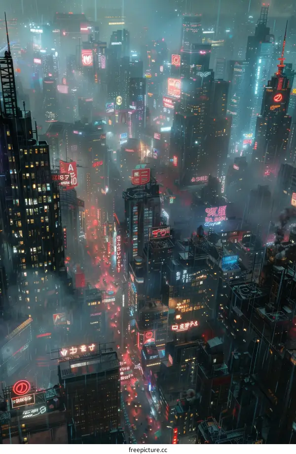 Futuristic Cityscape Aerial View