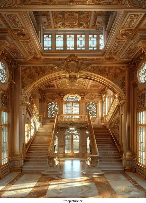 Grand Staircase in Golden Palace