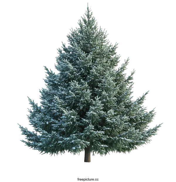 [Transparent Background PNG]Snowy Christmas Tree Isolated on White Background