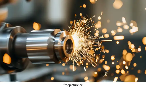 Metalworking Process with Sparks