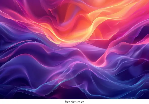 Abstract Colorful Flowing Lines Design