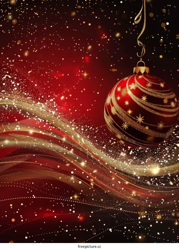 Crimson Backdrop for a Joyous Christmas