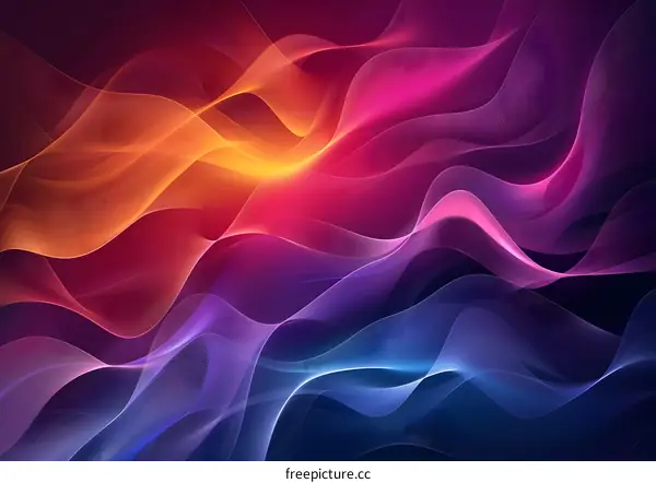 Abstract Colorful Waves Background