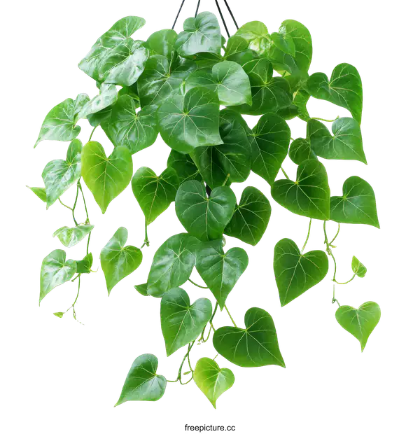 [Transparent Background PNG]Hanging Heart-Shaped Leaf Plant