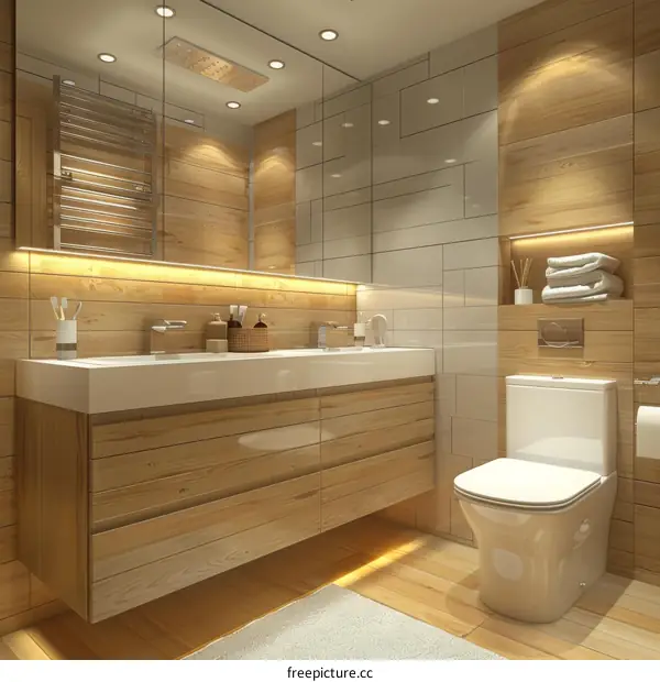 Modern Wooden Bathroom Interior Design