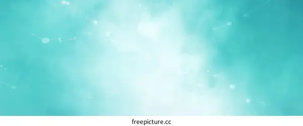 Abstract Light Teal Molecular Illustration