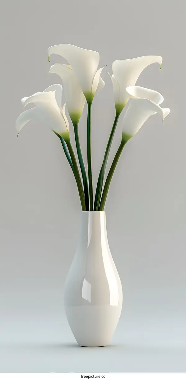 Calla lilies in a vase