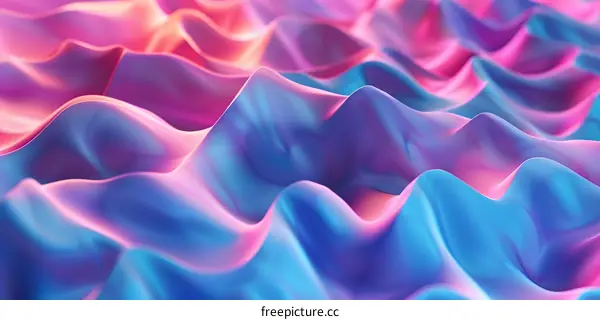 Abstract Pink and Blue Wavy Background