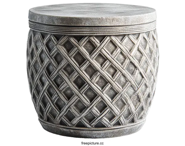 [Transparent Background PNG]Ornate Gray Decorative Planter
