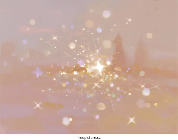 A Soft Golden Sparkle Effect on a Blurred Background