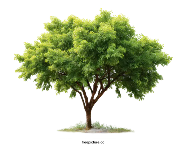 [Transparent Background PNG]Green Tree Isolated on White Background