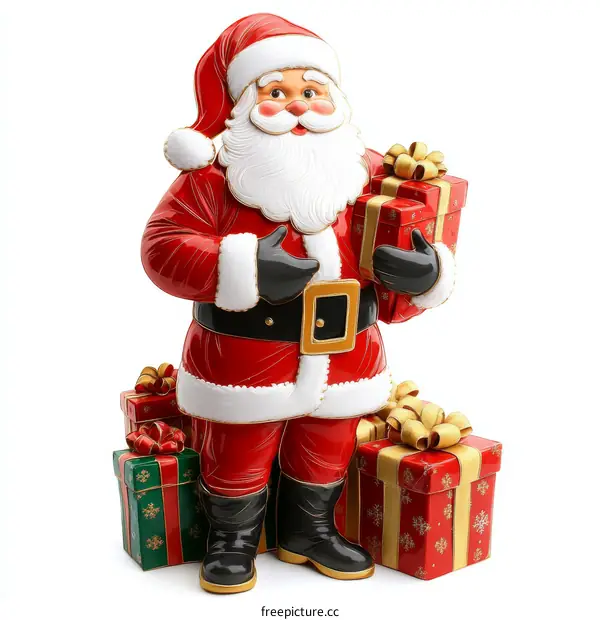 Christmas Santa Figurine with Gifts