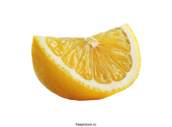 [Transparent Background PNG]Fresh Lemon Slice Close-up