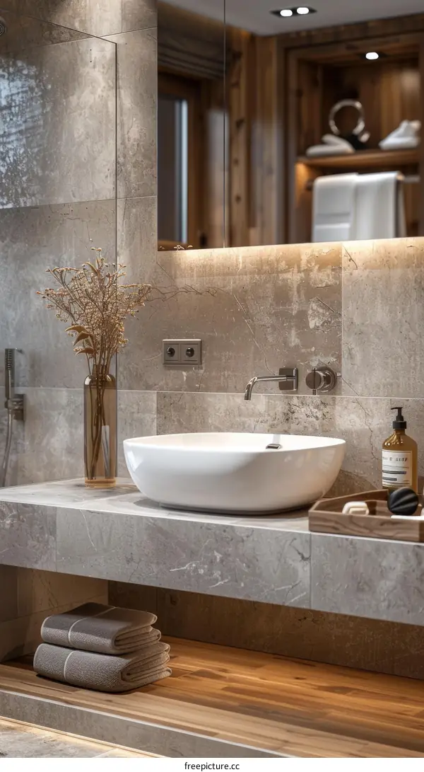 Modern and Luxurious Hotel Bathroom