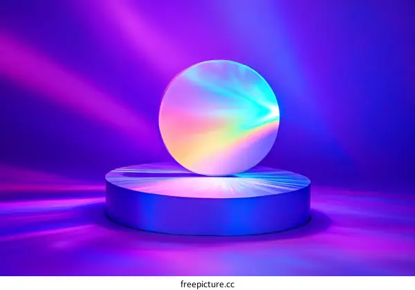 Abstract Neon Geometric Display Background