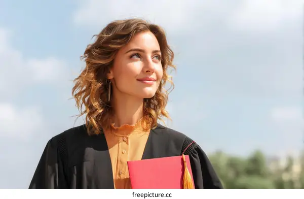 Female Graduate Celebrating Graduation Day Outdoors