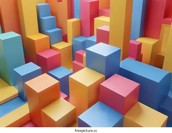 Colorful Abstract Geometric Shapes Background