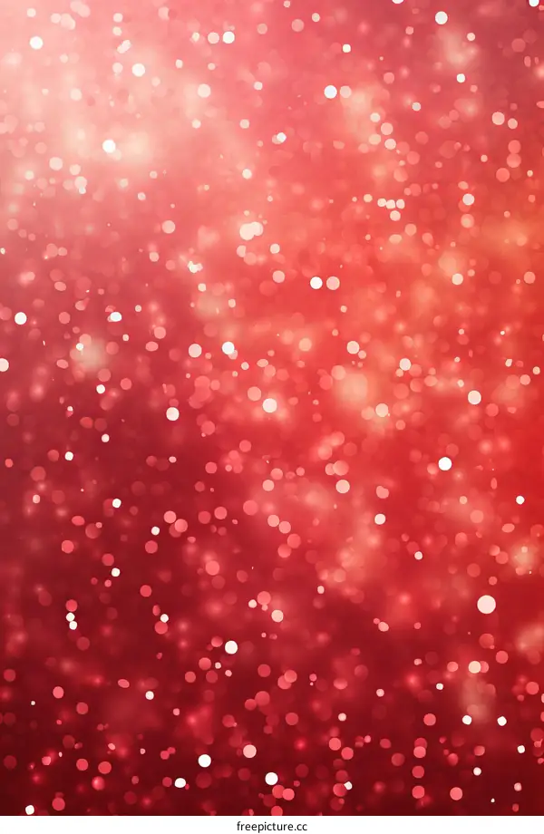 Red Bokeh Background with White Polka Dots