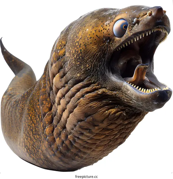 Giant Moray Eel with Mouth Open