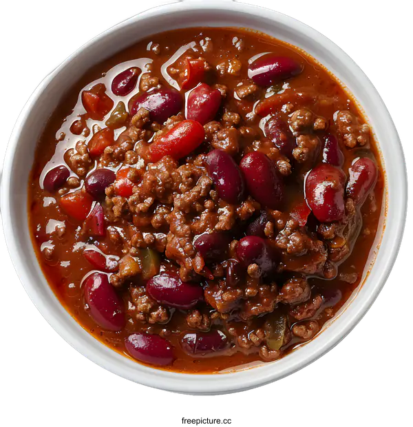 [Transparent Background PNG]Bowl of Chili con Carne