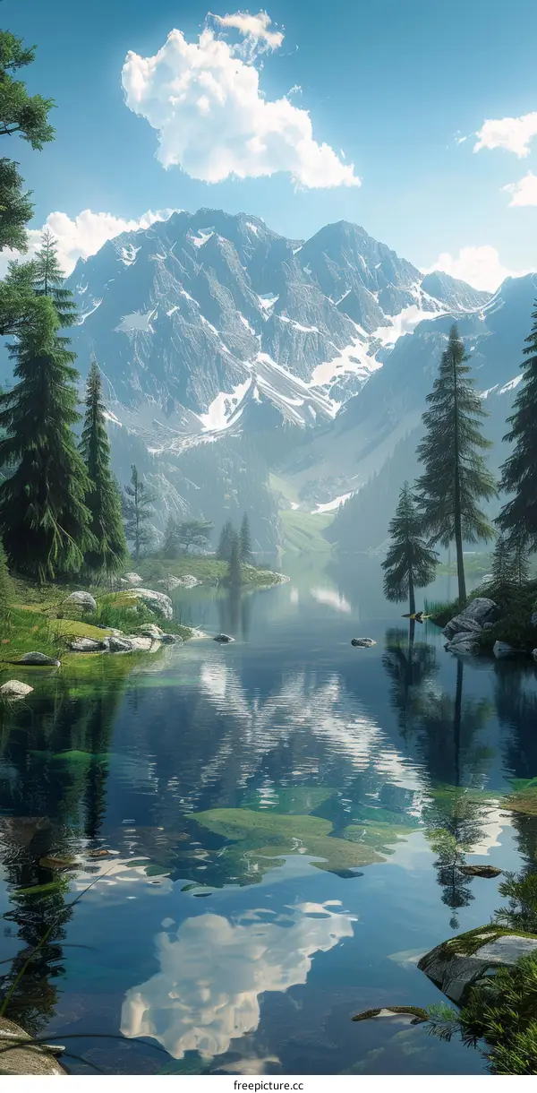 Enchanting Mountain Lake Serenity