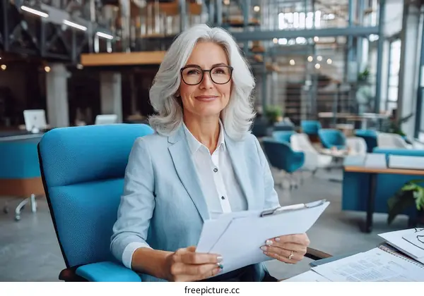 Successful Businesswoman in Modern Office