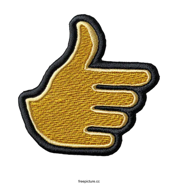 [Transparent Background PNG]Embroidered Thumbs Up Patch