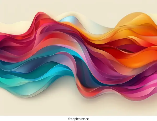 Abstract Colorful Flowing Shapes Design