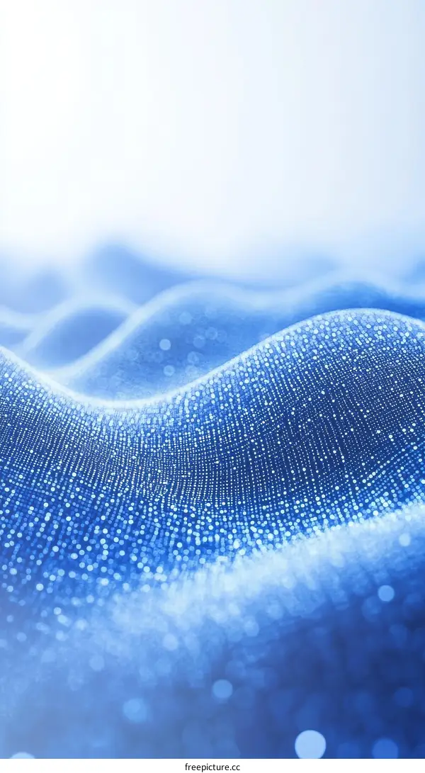 Abstract Blue Digital Wave Design