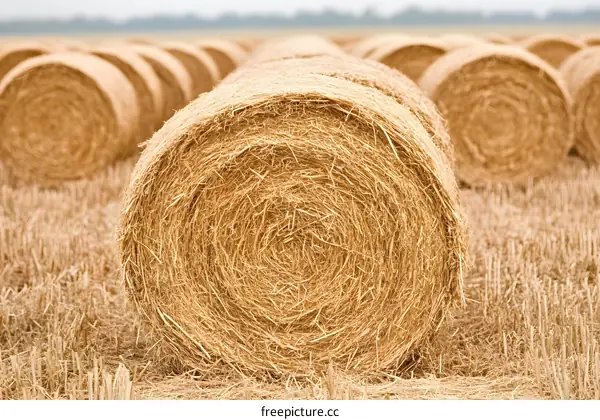 Hay Bales in a Field