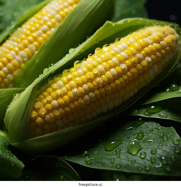 Fresh Corn Close-Up