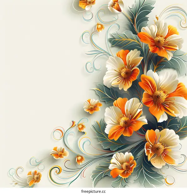 Hand-painted flowers