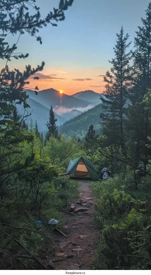 Camping in the mountains