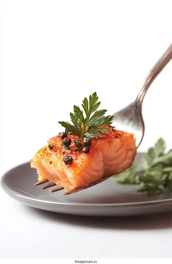 Grilled Salmon with Herbs and Peppercorn