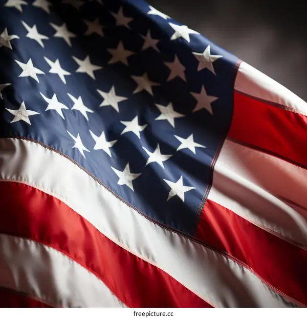 Close up of the American flag