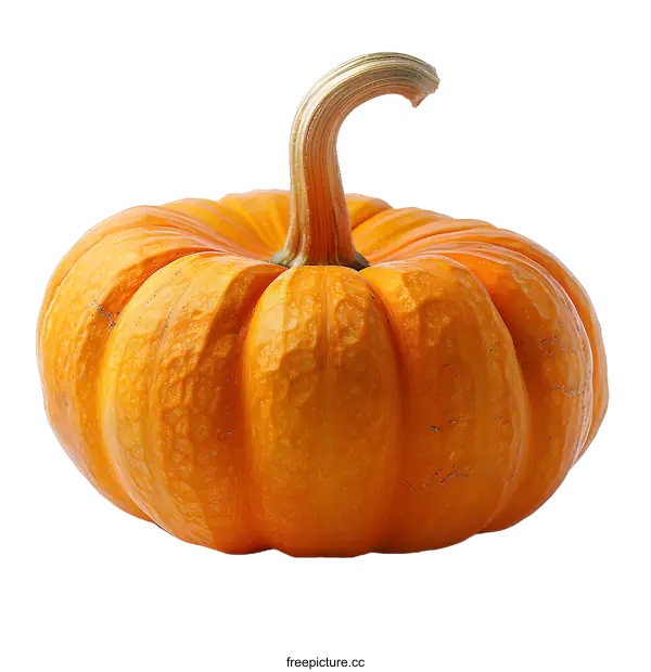 [Transparent Background PNG]Single Small Pumpkin on White Background