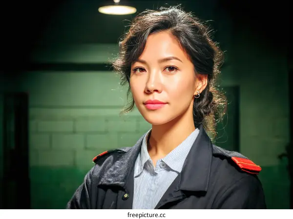 Confident Asian Woman in Formal Wear