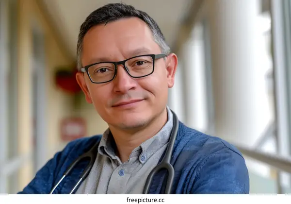 Portrait of a male doctor smiling