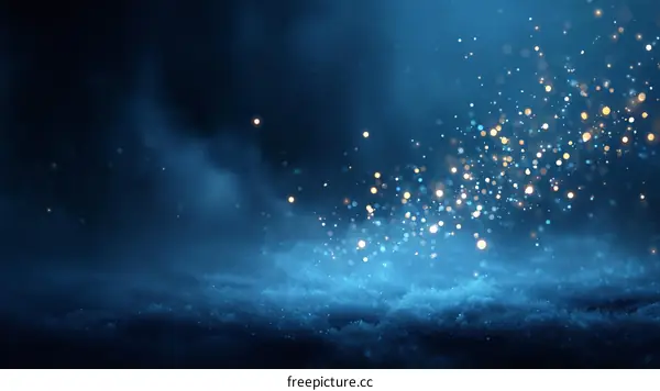 Sparkling Night Scene on Snowy Ground