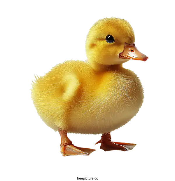 [Transparent Background PNG]Adorable Baby Duckling Close-up