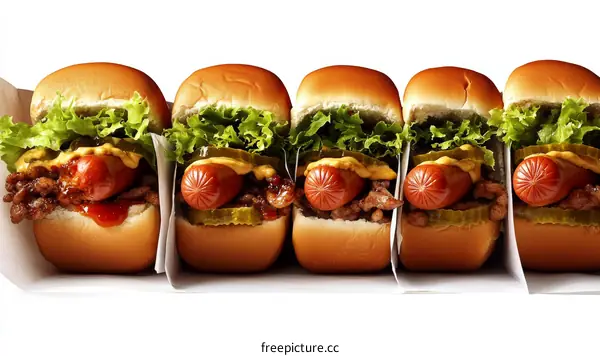 Delicious Mini Hot Dogs with Toppings