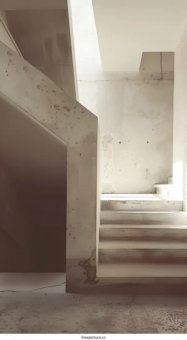 Concrete Stairs and Interior Design in Modern Architecture
