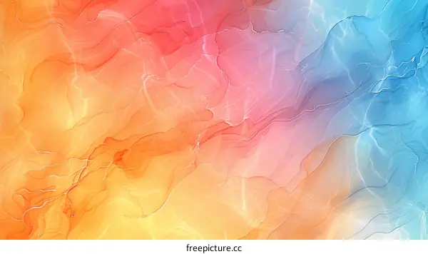 Abstract painting with vibrant colors and a smooth, flowing texture