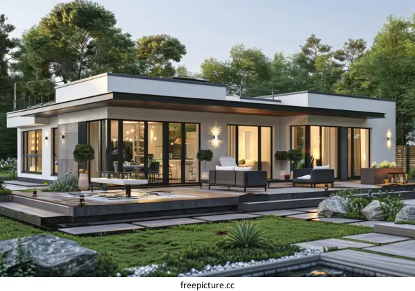 Modern House Exterior Design with Landscaping