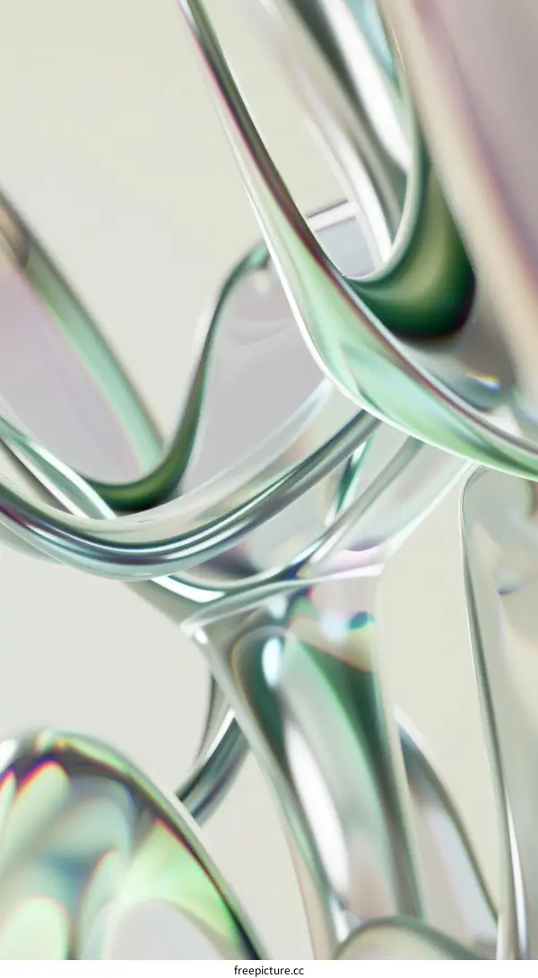 3D rendering of a glass sculpture