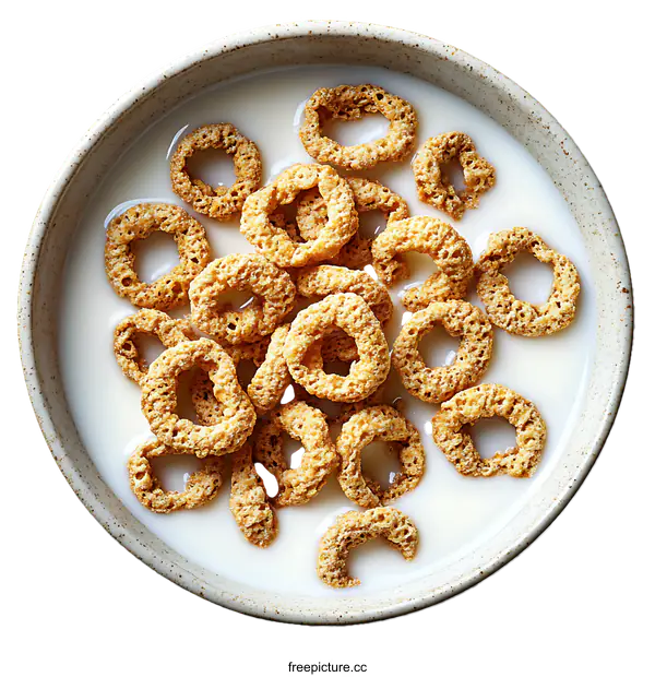 [Transparent Background PNG]Healthy Breakfast Cereal in a Bowl