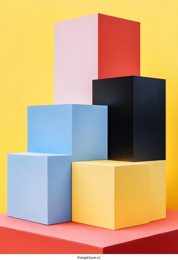 Abstract Colorful Geometric Shapes Background