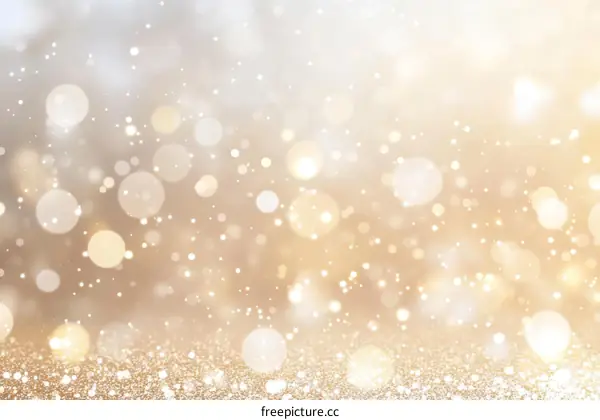 Golden Festive Background with Sparkling Bokeh